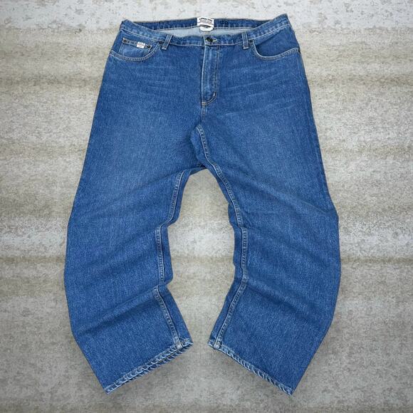 Vintage Lands End Jeans Regular Straight Leg Fit Made USA Medium Wash Denim 90s - Picture 2 of 4